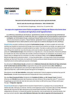 JAAL Ouagadougou 2013